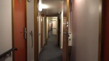 Cabin hallway aboard MS Lofoten