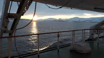 On deck aboard MS Lofoten - Torvik - Ålesund