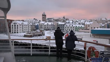 Leaving Ålesund aboard MS Lofoten