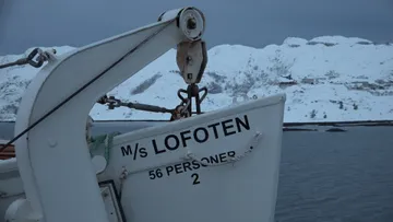 Towards Torvik aboard MS Lofoten