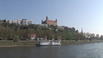 Arriving in Bratislava aboard Twin City Liner