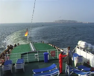 On deck aboard Wappen von Hamburg