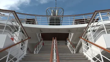 Astern open decks aboard Artania