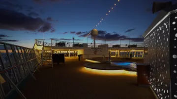 Evening on deck aboard Artania