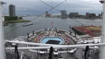 On deck aboard SS Rotterdam