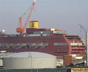 Costa Victoria under construction at Bremerhaven