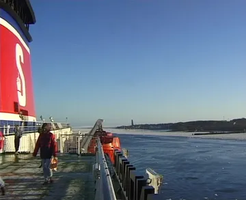 Arriving at Kiel aboard Stena Scandinavica