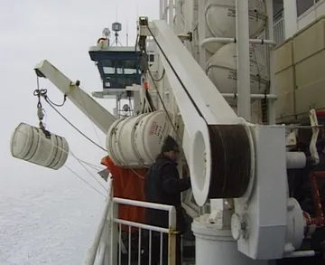 Crew drill aboard Silja Scandinavia