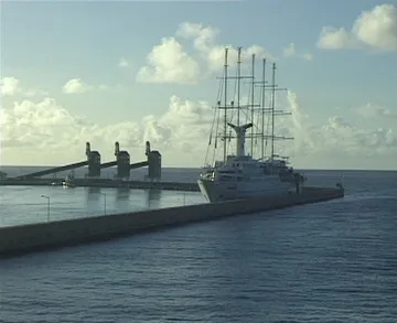 Arriving at Bridgetown aboard Black Watch