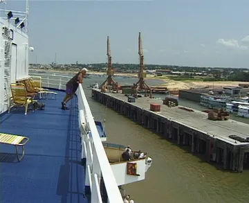 Arriving at Santarem aboard Black Watch