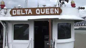 The pilothouse aboard Delta Queen