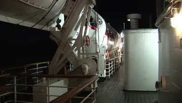 Evening on deck aboard Birger Jarl