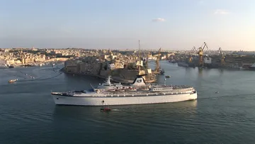 Princess Danae leaves La Valetta