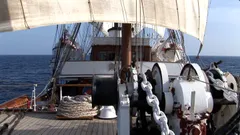 On deck aboard Sea Cloud