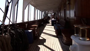 Sea Cloud - Promenade Deck  'Stern-to-Bow'