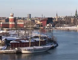 Arriving at Stockholm aboard Birka Stockholm (ex Birka Paradise)