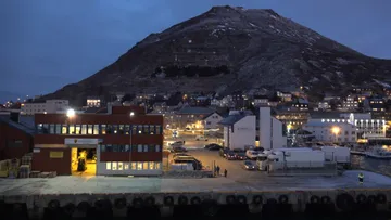 Arriving at Honningsvåg aboard Richard With