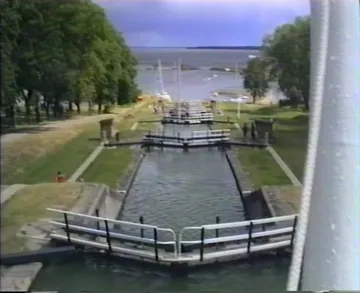 Transiting Carl Johans Locks aboard Juno