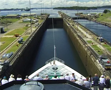 Transiting Gatun Locks aboard Crystal Harmony