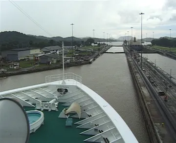 Transiting Pedro Miguel Lock aboard Crystal Harmony