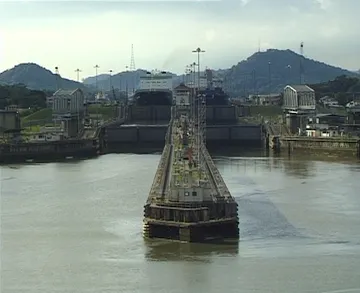 Transiting Miraflores Locks aboard Crystal Harmony