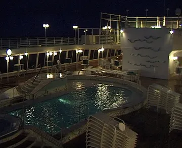 Evening on deck aboard Crystal Harmony