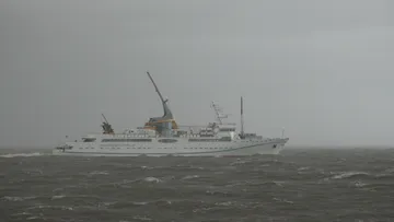 MS Helgoland approaches Cuxhaven