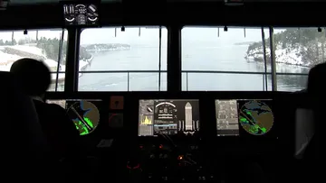 The navigational bridge of Viking Grace