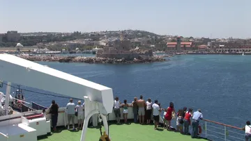 Arriving at Rhodos aboard Serenade