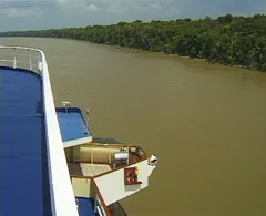 ships navigating the Amazon river