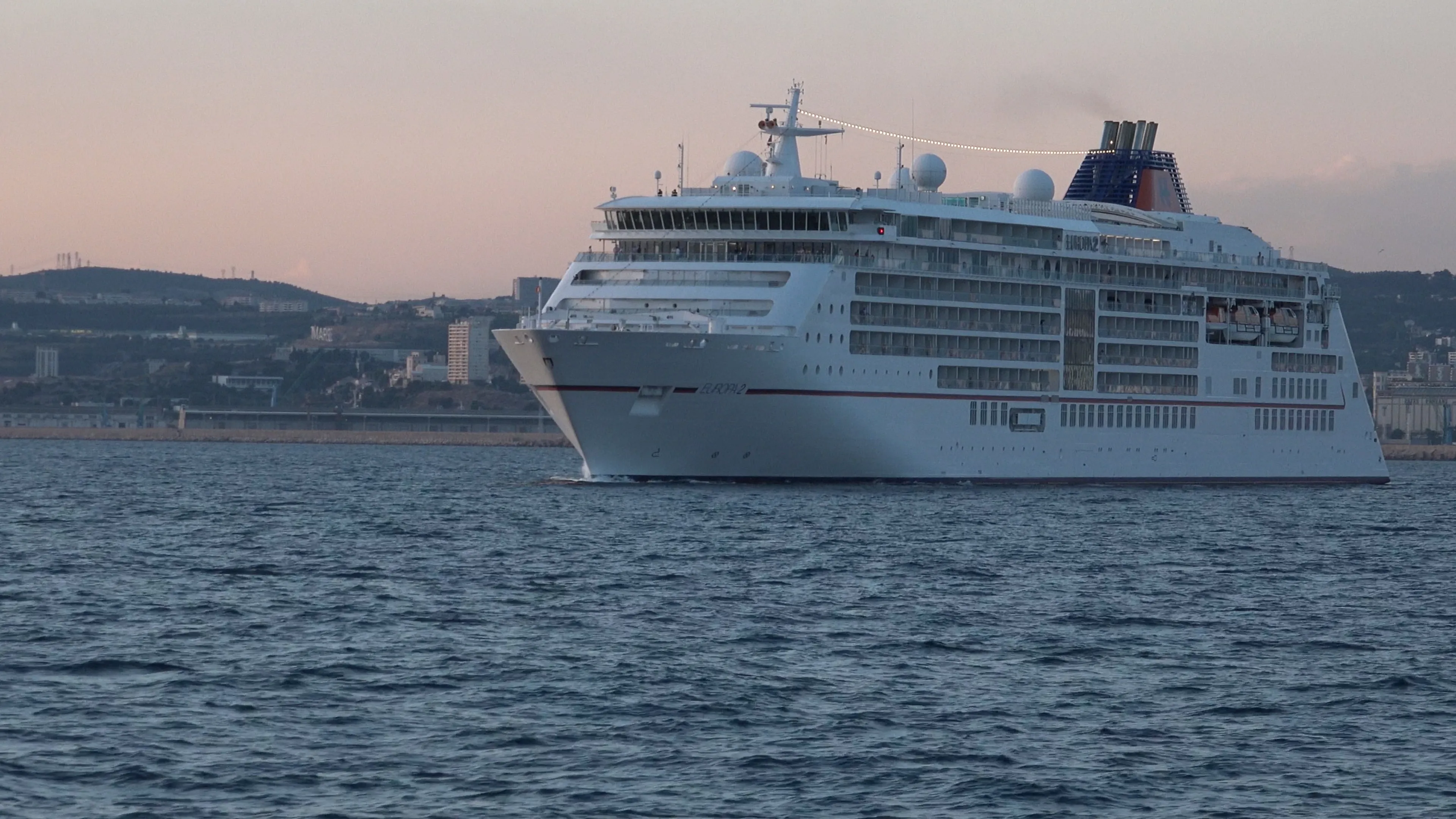 Europa 2 in the bay of Marseille