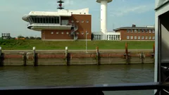 Transiting a lock at Brunsbüttel aboard Stettin