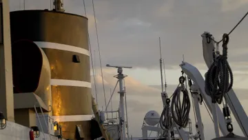 Morning on deck aboard Nordstjernen
